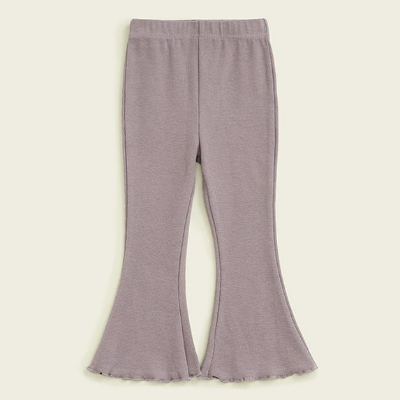 Xdegoge Girls Casual Pants Elastic Waist Travel Flare Pants Lightweight Cute Sweet Elasticity Flared Pants Girls Uniform Pants Gifts 6-8 Pantalones Para Niñas