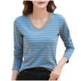 thumbnail image 1 of SHE IS My Orders past Orders Long Sleeve Shirts for Women Cotton V Neck Womens Floral Tops Long Sleeve Blouses for Women Casual Plus Size Trendy Shirts for Women 2025 Going out, 1 of 2