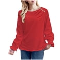 thumbnail image 1 of SHE IS My Orders past Orders Long Sleeve V Neck Shirts for Women Navy Womens Long Sleeve Tops Trendy Long Sleeve Shirts for Women Pluss Basic Cropped Tees for Women Cotton, 1 of 5