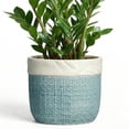 thumbnail image 1 of Ordivic 10 Inch Blue Ceramic Planter with Drainage Hole – Large Round Flower Pot for Monstera, Fiddle Leaf Fig, Outdoor Gift, 1 of 7
