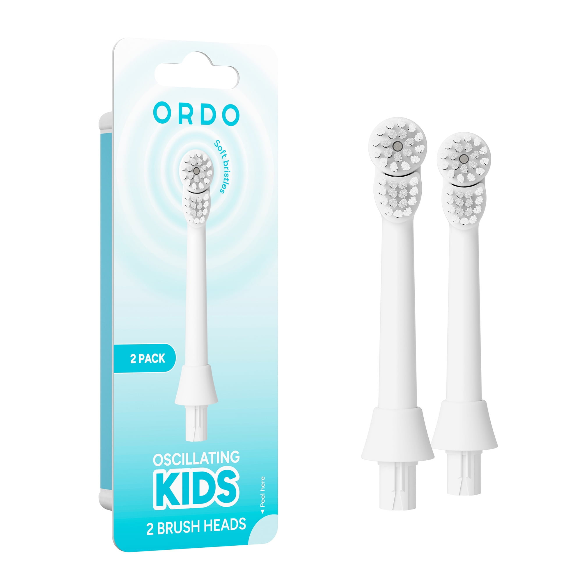 Ordo Oscillating Kids Battery - Brush Heads - White - 2 Pack