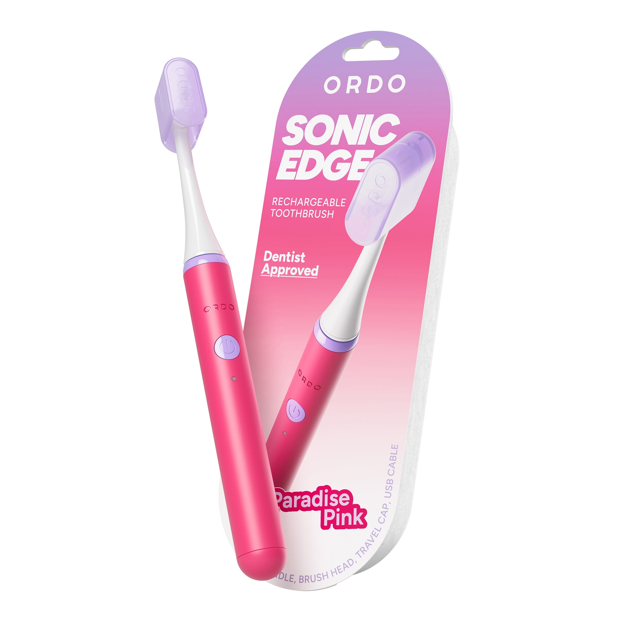 Ordo Sonic Edge Rechargeable Toothbrush - Paradise Pink - Walmart.com