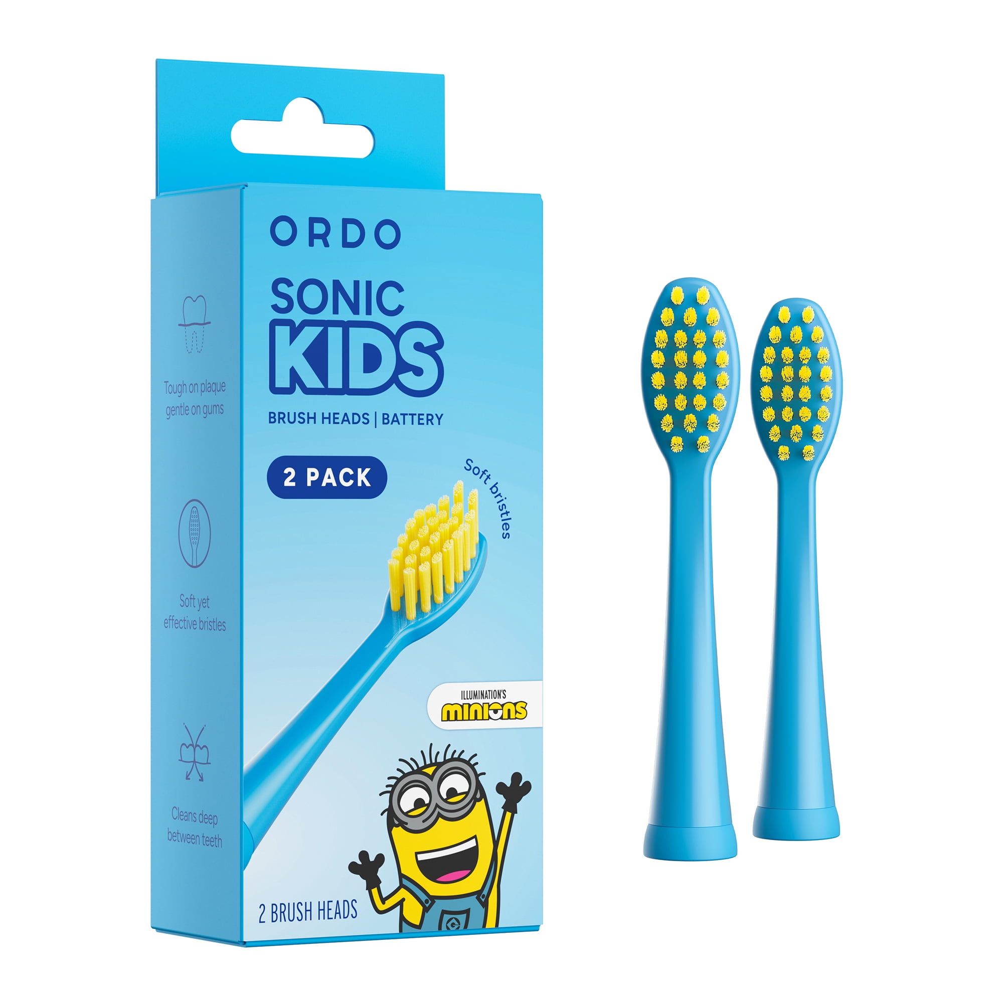 Ordo Sonic Kids Battery - Brush Heads - Minions 02 - 2 Pack