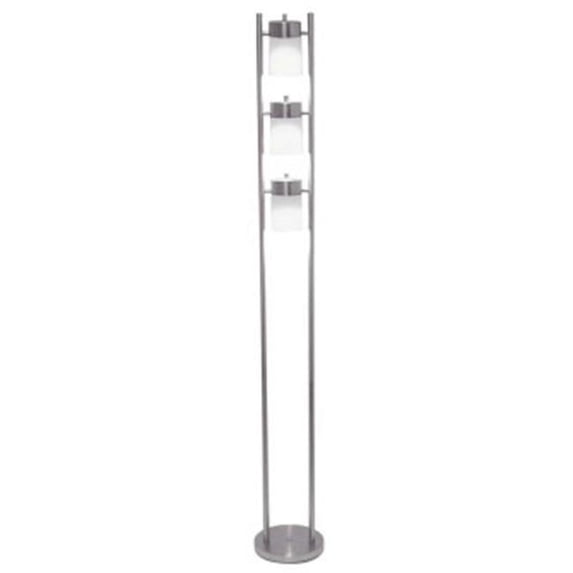 Ore International 3-Light Adjustable Floor Lamp - White