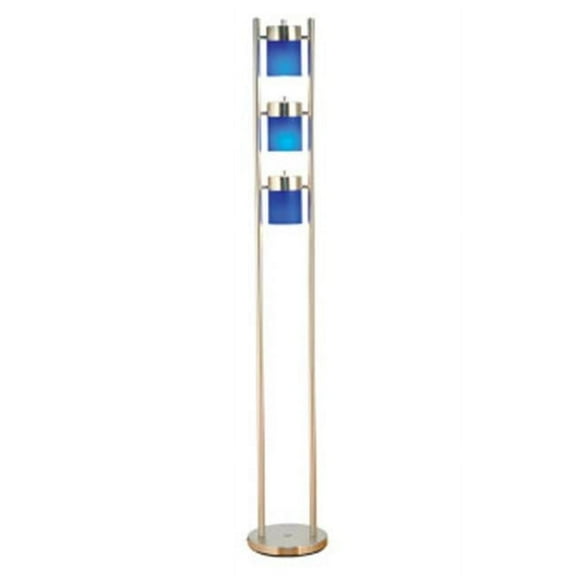 Ore International 3-Light Adjustable Floor Lamp - Blue