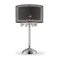 thumbnail image 1 of ORE International 30" Tall Table Lamp "Effleurer", Silver finish and Crystal Accents, Black Shade, 1 of 3