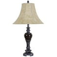 thumbnail image 1 of ORE International 30" Traditional Resin Table Lamp with Taupe Shade in Black, 1 of 2