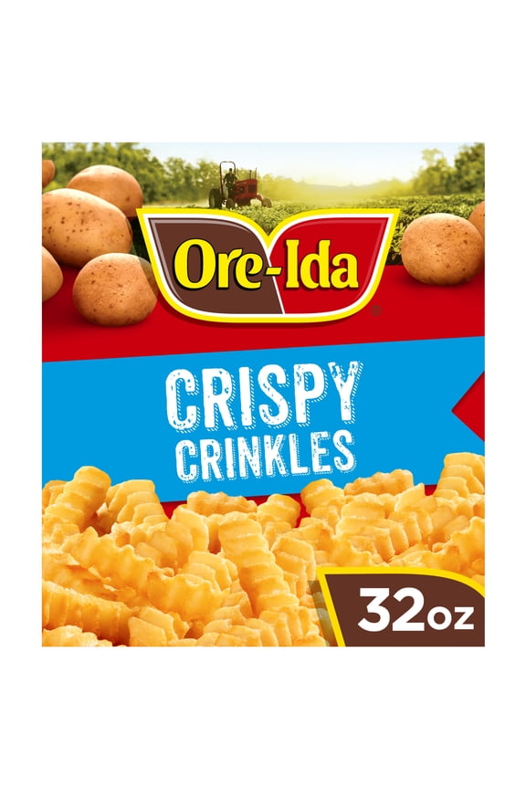 Crispy Crinkles French Fried Frozen Potatoes, 1 Bag, for Easy Snacks and Dinner Sides, Gluten-Free, 32 oz