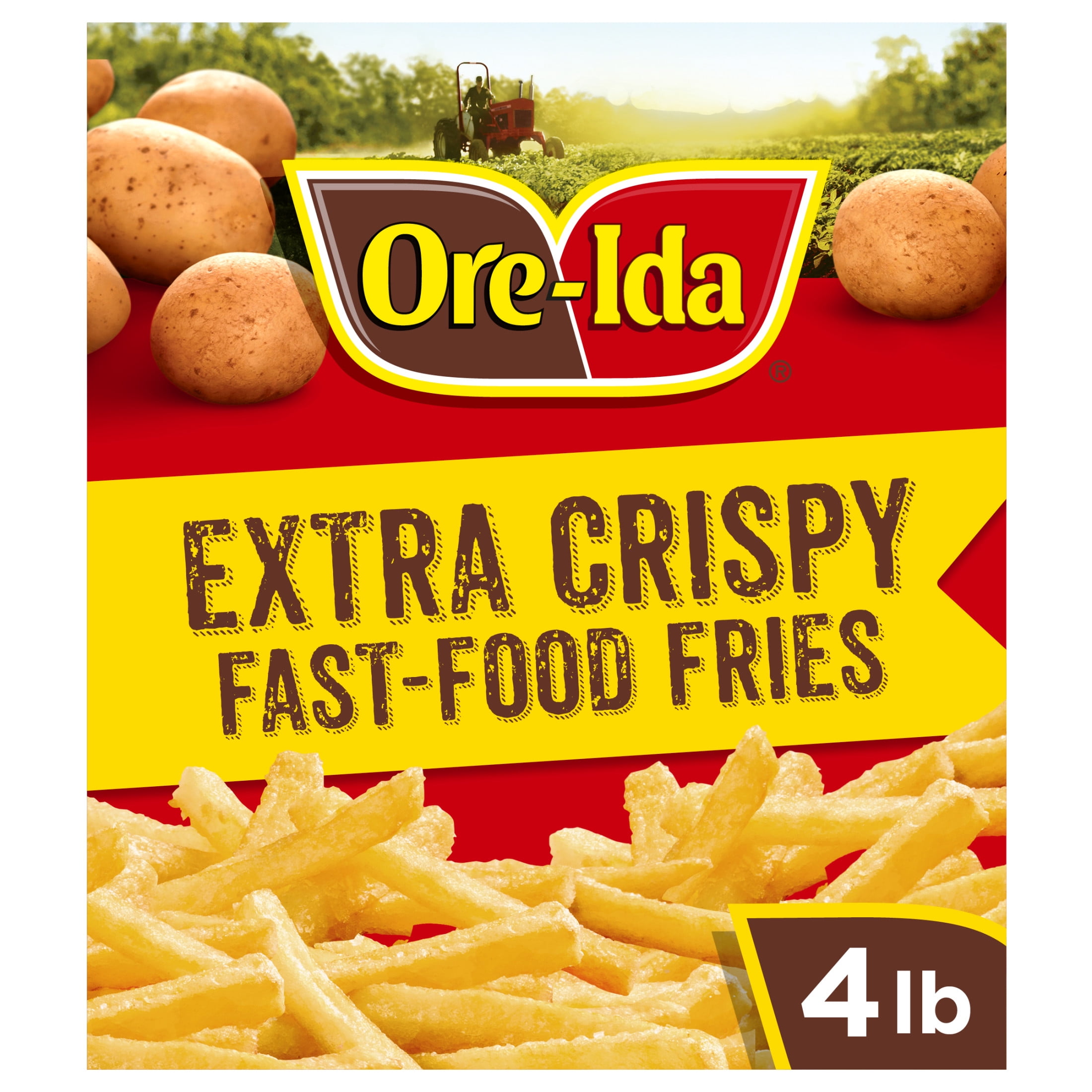 Ore-Ida Extra Crispy Fast Food French Fries French Fried Frozen Potatoes Value Size, 4 lb Bag
