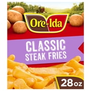 Ore-Ida Classic Steak Fries French Fried Frozen Potatoes, 1 Bag, for Easy Snacks and Dinner Sides, Gluten-Free, 28 oz