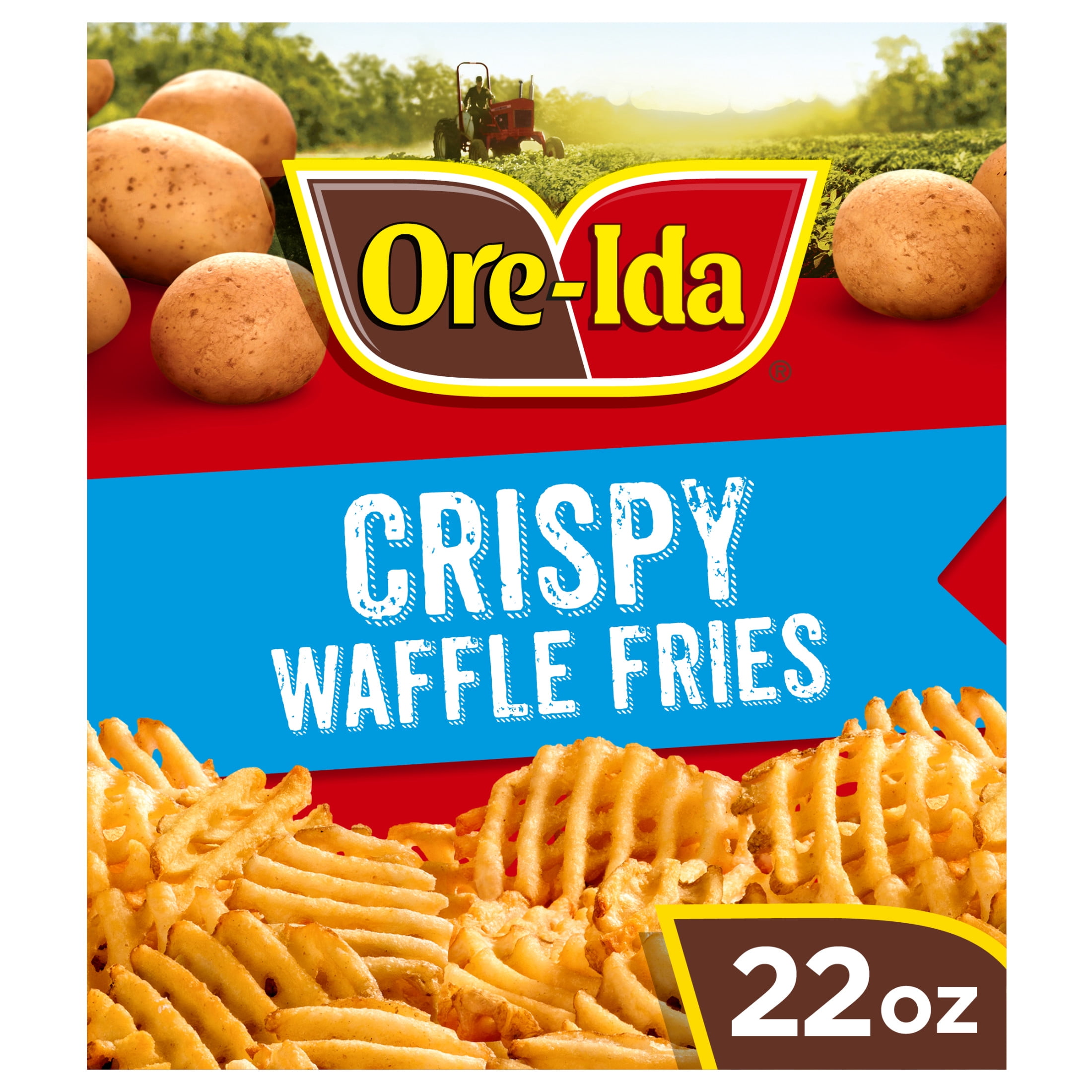 Ore-Ida Golden Waffle French Fries Fried Frozen Potatoes, 22 oz Bag