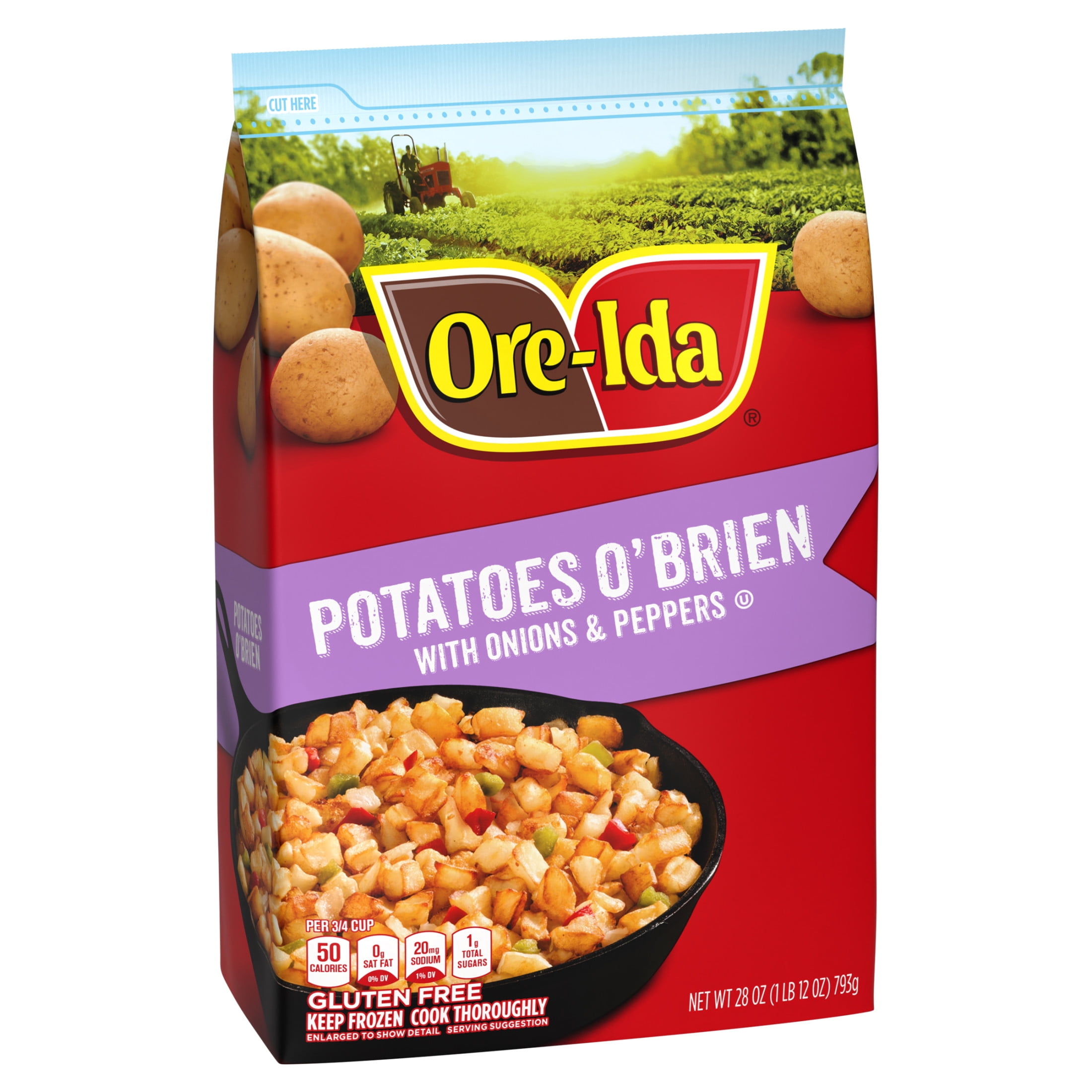 OreIda Potatoes O'Brien with Onions & Peppers Frozen Potatoes, 28 oz