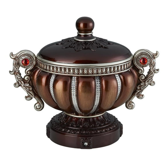 Ore International 11.5" Delicata Bronze Silver Dcor Footed Jewelry Box