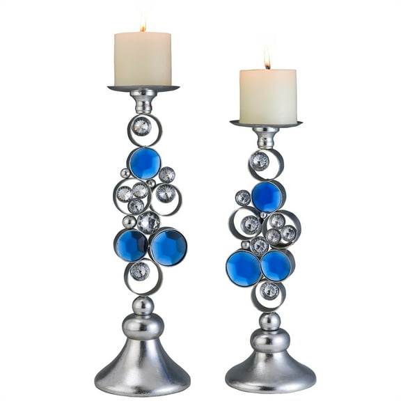 Ore International 14"/16"H Just Dazzle Candleholder Set, Set of 2