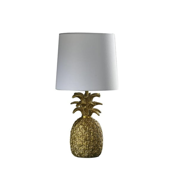 Ore International 17" In Golden Brass Tropical Heahea Pineapple Table Lamp