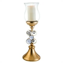 ORE International 20.5" Transitional Polyresin Malha Candleholder in Gold