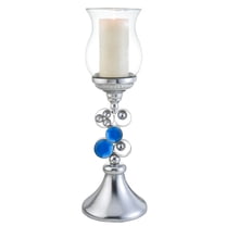 ORE International 20.5" Transitional Polyresin Dazzle Candleholder in Silver