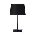 thumbnail image 1 of Ore International 20.75" In Sterling Matte Non-Gloss Black Table Lamp W/ Wireless Charging Station And Usb Port, 1 of 4