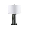 thumbnail image 1 of Ore International 21.25" In Cynx Led Night Light Mid-Century Glass Black Chrome Table Lamp, 1 of 6