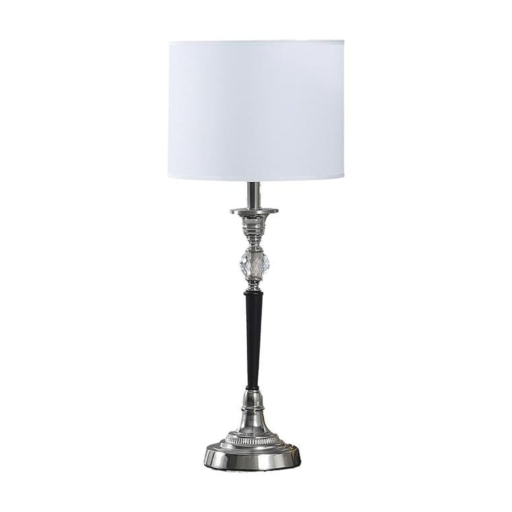 Albi 22.75" Black and Silver Metal Crystal Table Lamp