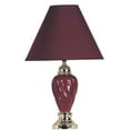 thumbnail image 1 of ORE International 22" Ceramic Table Lamp - Ivory-Color:Burgundy, 1 of 2