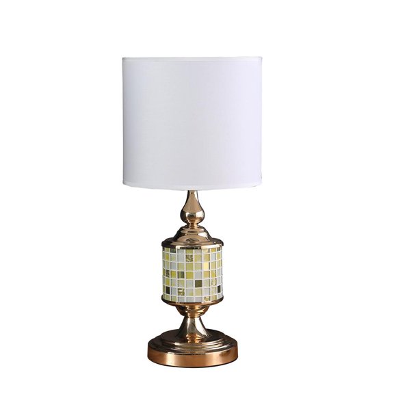 Ore International 23" LAYLA ROSE GOLD BOHEMIAN GLASS MOSAIC MODERN TABLE LAMP
