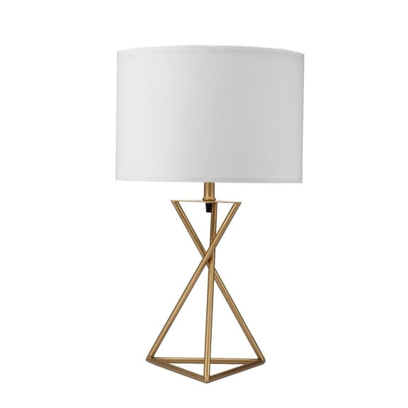Ore International 26.25" In Ester Matte Gold Hourglass Mid-Century Metal Table Lamp