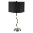 thumbnail image 1 of ORE International 28.5" Contemporary Metal Table Lamp with Black Shade in Nickel, 1 of 5