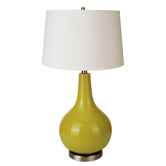 ORE International 28" Ceramic Table Lamp-Color:Green & White