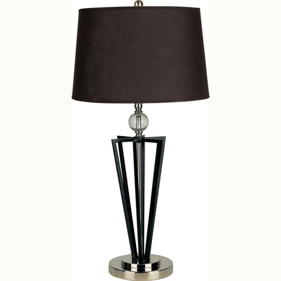 Ore International 28" Crystal Ball Table Lamp - Black