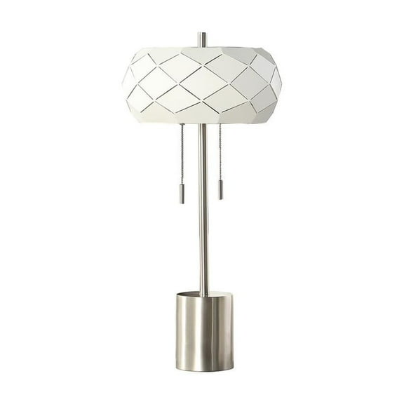 Ore International 28" in LEGEME MID CENTURY DANISH 2-LIGHT STEEL PULL CHAIN TABLE LAMPS