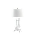 thumbnail image 1 of 29.25" In Kiara Modern Satin Silver Bamboo Metal Table Lamp, 1 of 4