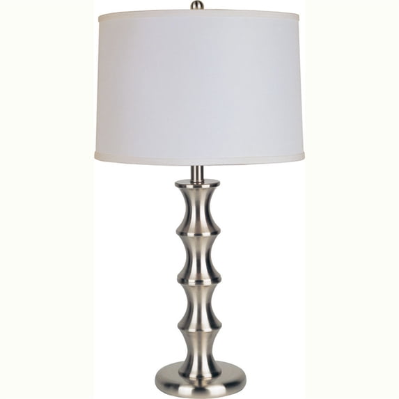 Ore International 29.5" Metal Table Lamp - Satin Nickel