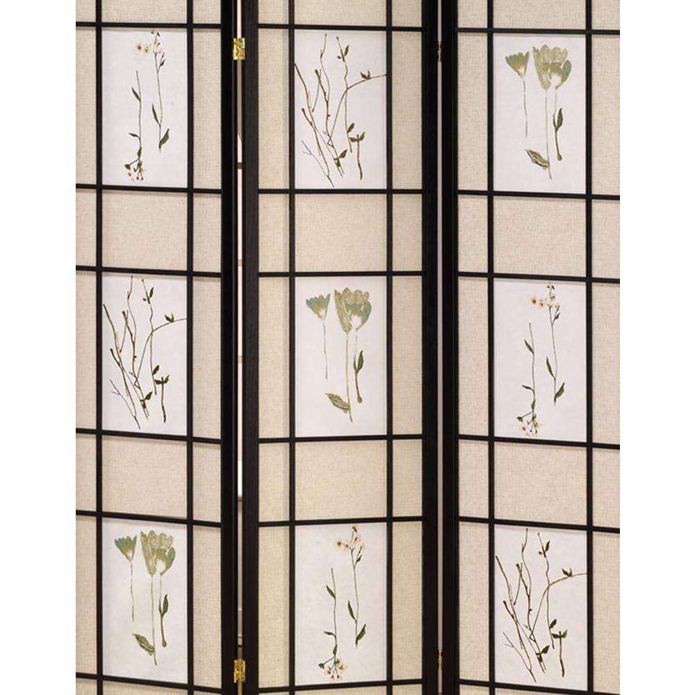 Ore International 3 Panel Shoji Screen - Black