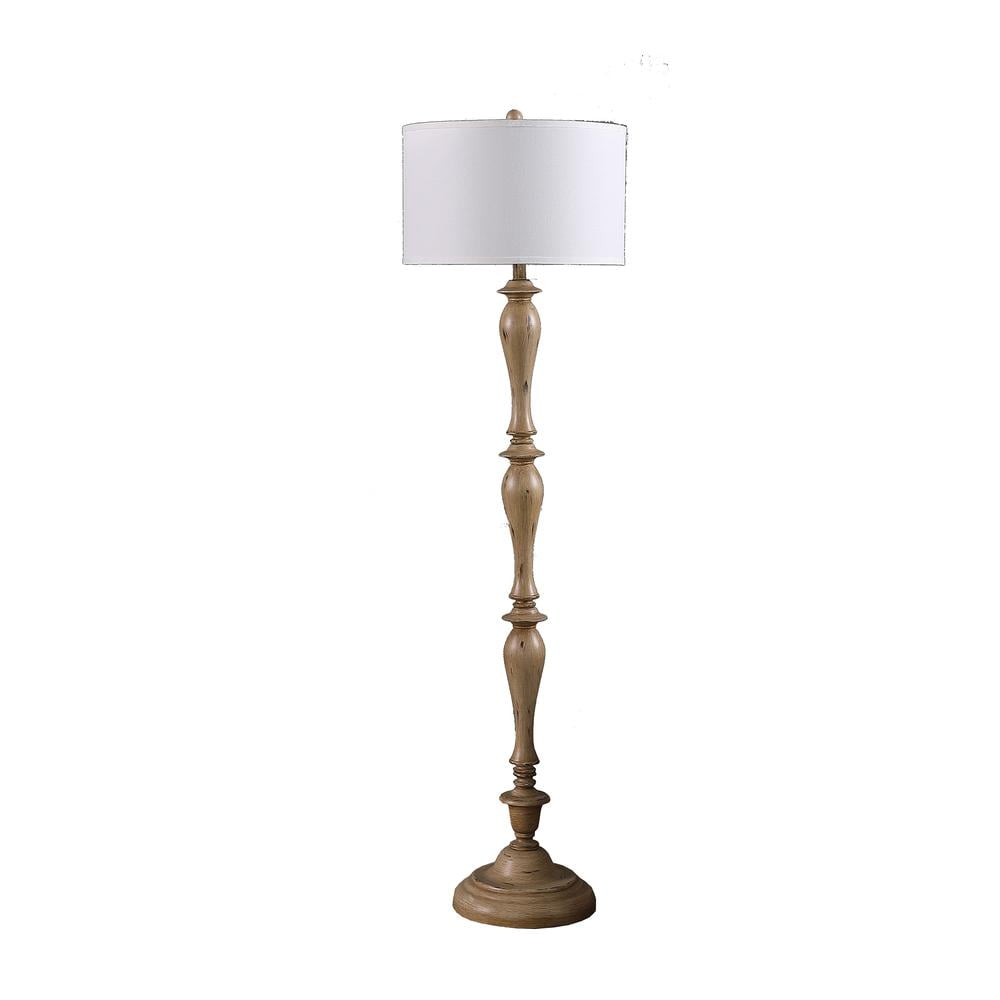 Ore International 61.5" In Coastal Wood Effect Polyresin Floor Lamp
