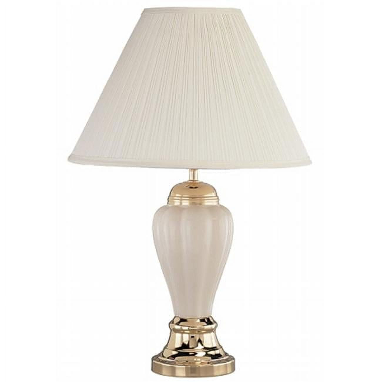Ore International 6117IV 27   Ceramic Table Lamp - Ivory