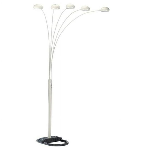 Ore International 6962WH 5 Arms Arch Floor Lamp - White