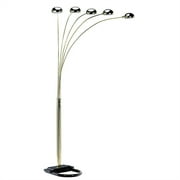 Ore International Brand 5 Arms Arch Floor Lamp in Polished Brass Color