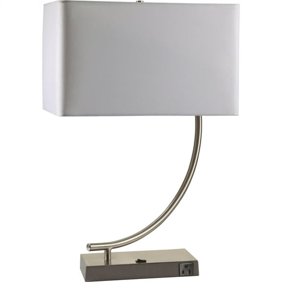 ORE International Contemporary Table Lamp W/ Convenient Outlet