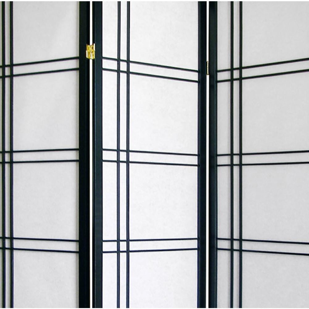 70" Tall 3-Panel Screen / Room Divider "Girard" with Black finish