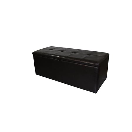 ORE international, Inc. 18.5"H Brown Shoe Storage Tufted Bench