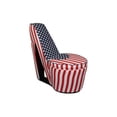 thumbnail image 1 of ORE International High Heel Shoe Design Storage Chair Flag Design Blue Suede, 1 of 2