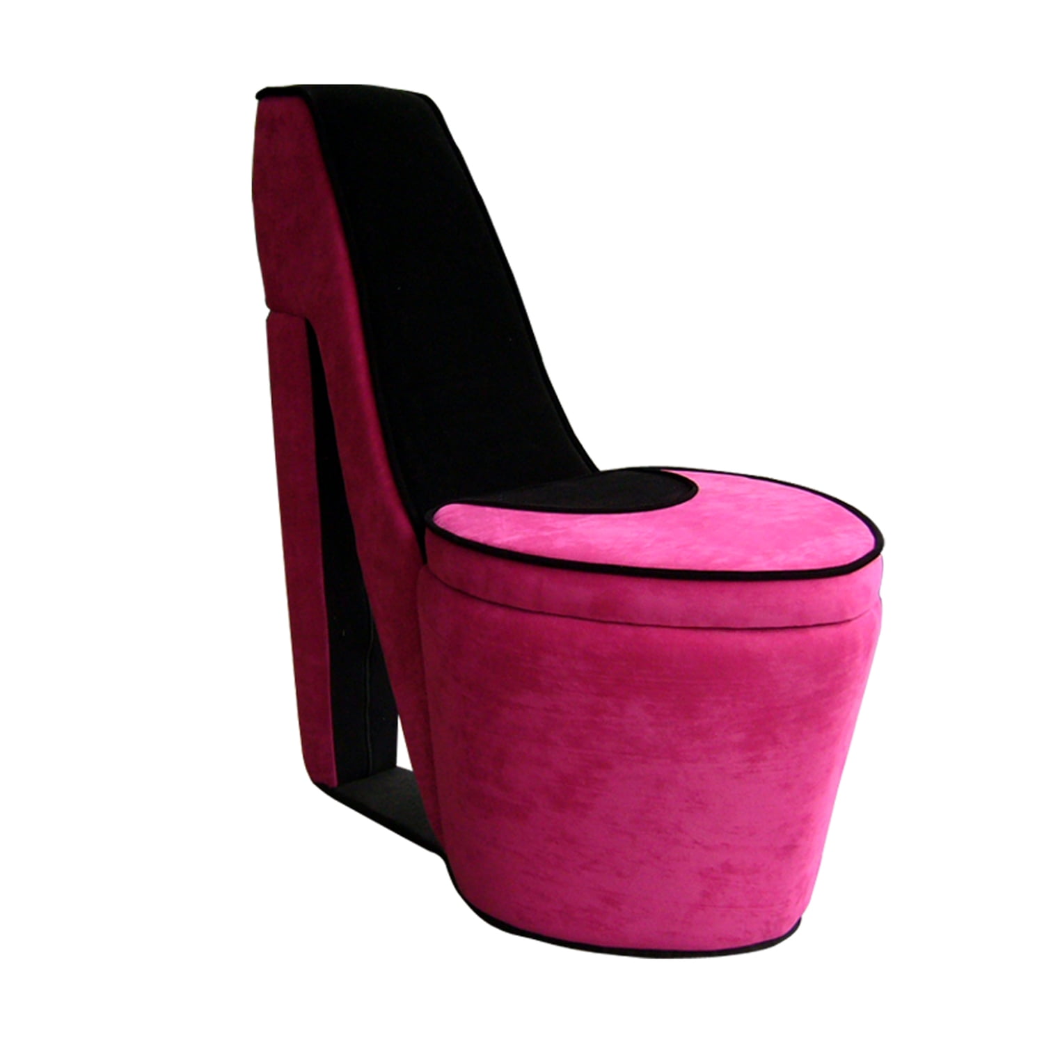 Ore International Pink/Black High Heels Storage Chair - Walmart.com