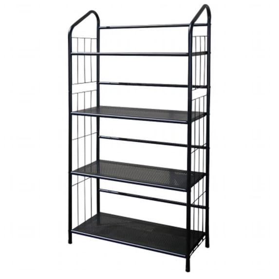Ore International R597 - 4 4 Tier Metal Book Shelf - Black
