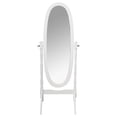 thumbnail image 1 of Ore International White Finish Oval Wood Cheval Floor Standing Mirror - 59.5" tall, 1 of 8