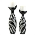 thumbnail image 1 of ORE International Contemporary Polyresin Candleholder in Black (Set of 2), 1 of 2