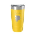 thumbnail image 1 of Ore Lake Map Tumbler Travel Mug Insulated Laser Engraved Coffee Cup Huron River Chain of Lakes Michigan 20 oz Yellow, 1 of 1