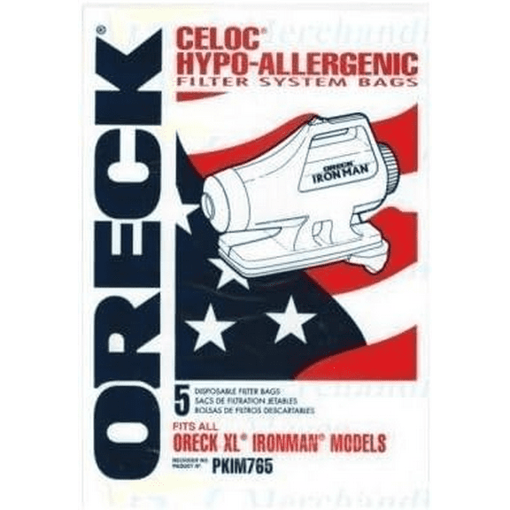 Oreck Ironman Vacuum Bags# IM76-5 - Genuine - 5 Pack