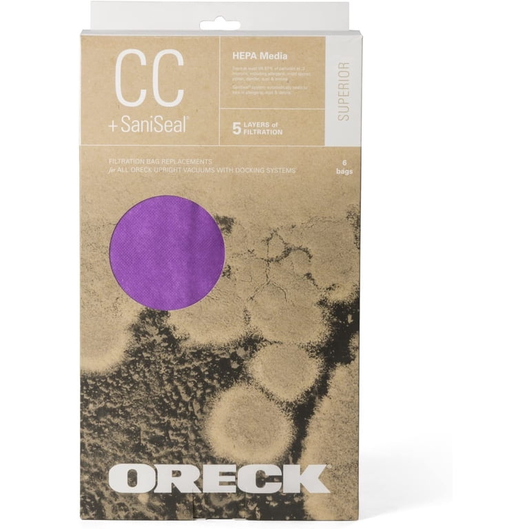ORECK XL Genuine High Density Filter Bags Upright Vacuum Type CC New Pack Of 8 ORECK XL Genuine High Density Filter Bags Upright Vacuum Type CC New Pack Of 8