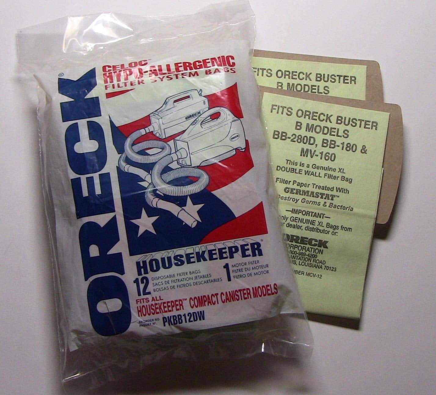 6-Pack Replacement Vacuum Bags For Oreck Buster B Handheld Vacuums (Fits PKBB12DW, BB180, BB850, BB1000, MCV160 & More)